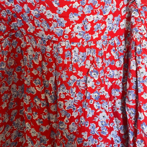 Floral maxi summer dress size M like new, pink multicolor
