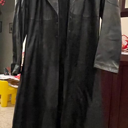 Trinity Matrix women's black leather coat like new