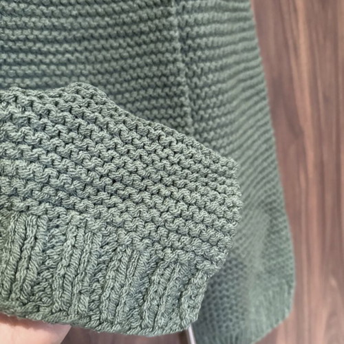 Knitted scarf handmade olive color new