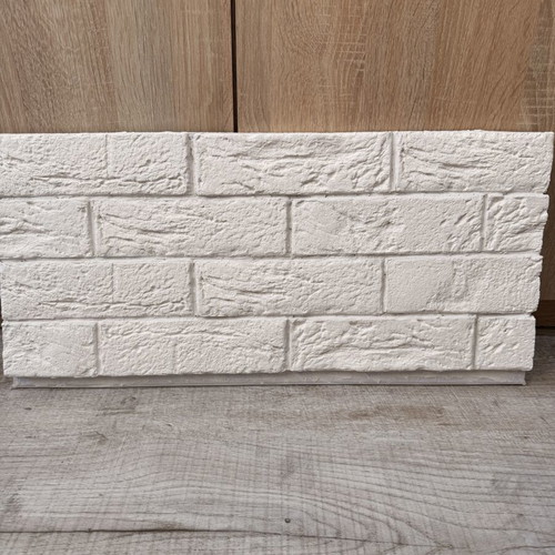 Decorative gypsum wall bricks 210×65 mm, white color