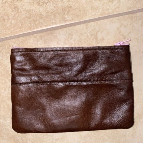 Leather wallet new, chocolate color, unisex, 15 centimeters