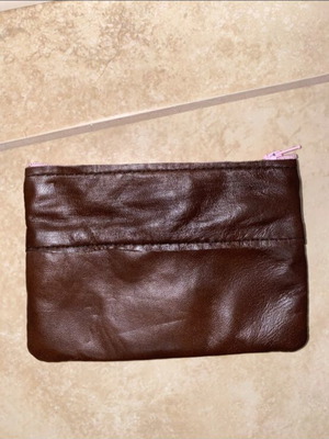 Leather wallet new, chocolate color, unisex, 15 centimeters