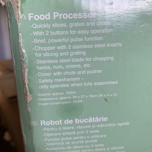 Electric Food Processor new, unused