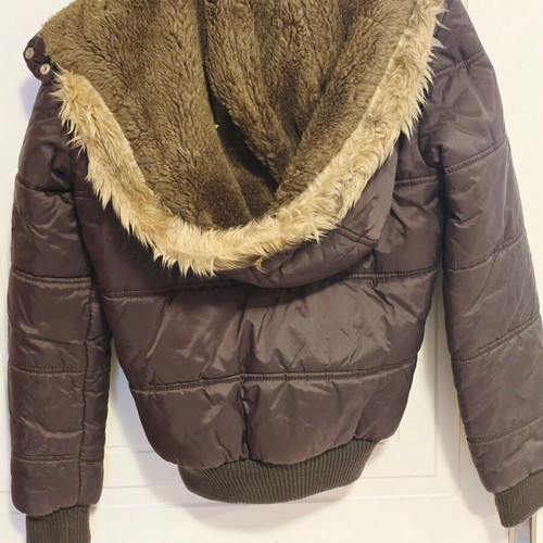 Pinko children's jacket like new, hooded, size 12-14 years, brown and green