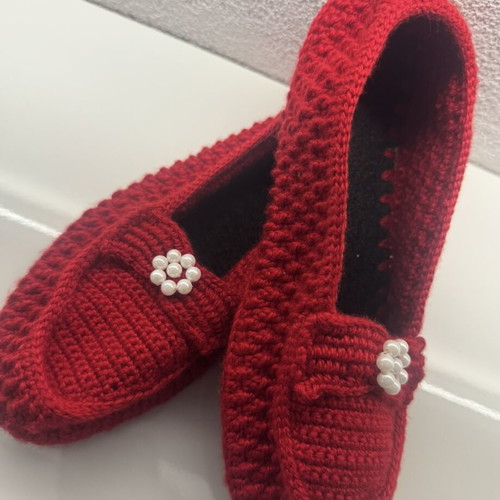 Handmade ballerinas size 38, red, new