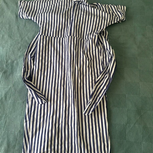 Adda lightweight striped dress like new, size M, white and blue