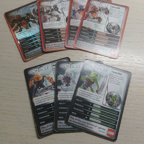 Lego Bionicle cards like new, collectible and authentic