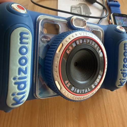 Kidizoom smart watch and camera used, rechargeable watch, multilingual camera