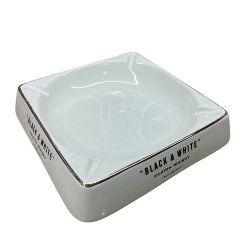Vintage Buchanan’s Black & White Scotch Whisky Ceramic Ashtray like new