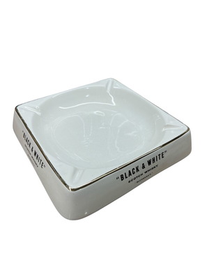 Vintage Buchanan’s Black & White Scotch Whisky Ceramic Ashtray like new