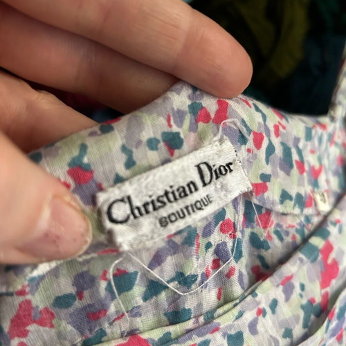 Christian Dior dress used, collectible, floral pattern, size S/M