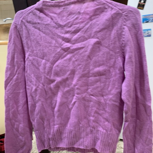 Benetton women's wool sweater used, 100% pure virgin wool, pink, size M