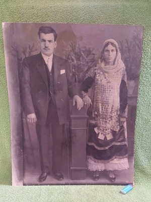 Vintage photo with Katifenia traditional costume used