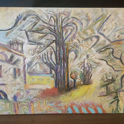 Original painting 70×50 cm abstract landscape new