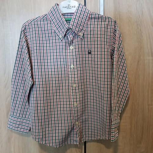 United Colors of Benetton Boy's Checked Shirt like new, size 3 years