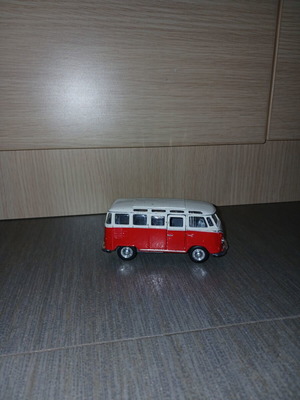 Volkswagen Transporter T1 collectible miniature like new, red and white