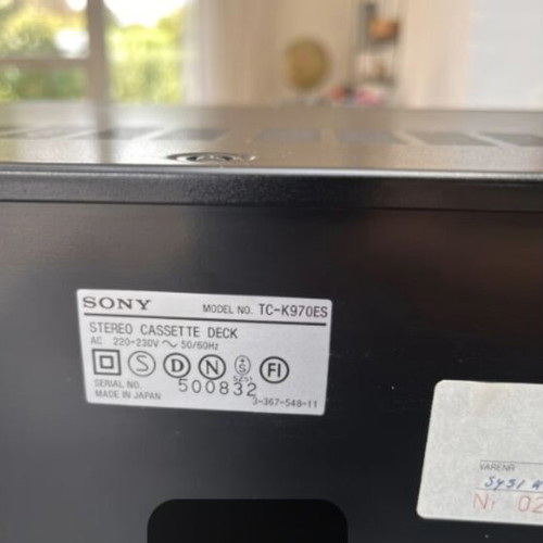 Sony TC-K970ES cassette deck like new, black, ES series