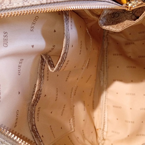 Guess backpack, beige and brown