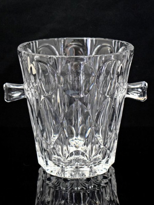 Crystal ice bucket used Bleikristall 24% Lead Crystal