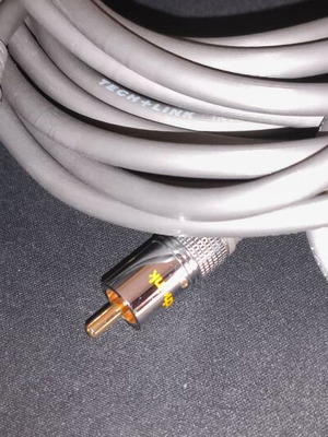RCA audio cable 5m like new with gold-plated contacts