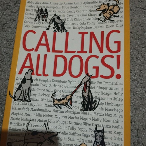Calling All Dogs book like new in English for dog names