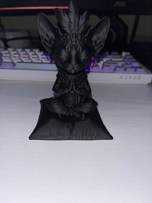3D εκτυπωμένη φιγούρα γάτας Σφίγγα σε μαξιλάρι