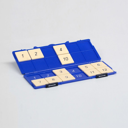 LÜK (ΛΥΚ) case used vintage base with 12 tiles
