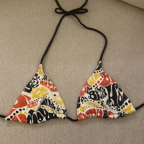 Mystico Triangle Bikini Top like new, multicolor, size M
