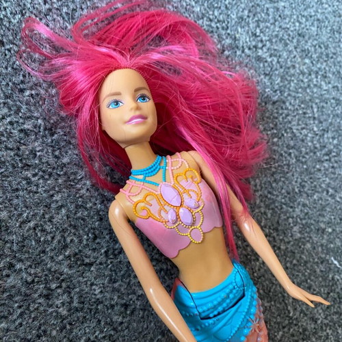Barbie doll mermaid used Mattel with colorful tail