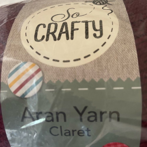 Yarn new 400g approx 800m claret burgundy color