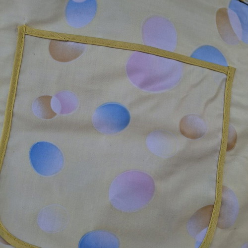 Beach bag like new, blue and yellow, plastic lining
