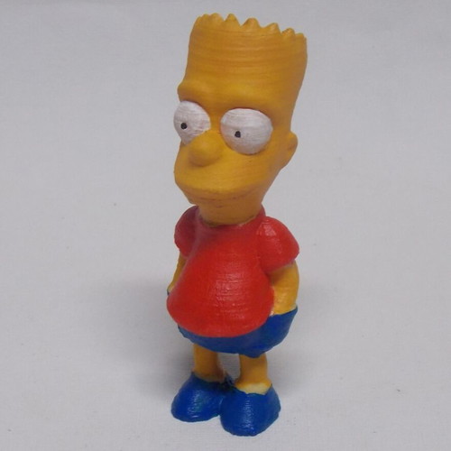 The Simpsons Bart figure like new, 3D printed and hand-painted