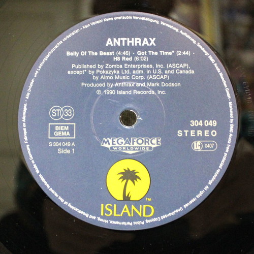 Anthrax Persistence Of Time 2 × Vinyl LP Album used