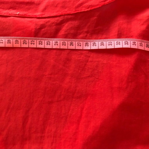 Italian red long summer dress like new with gold details