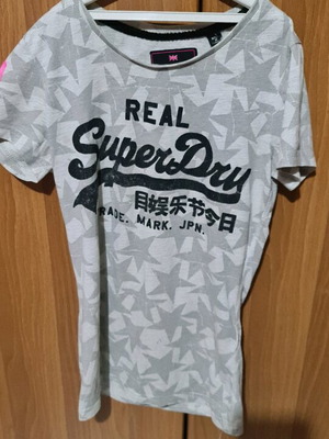 Superdry blouse like new, size XS, white and grey
