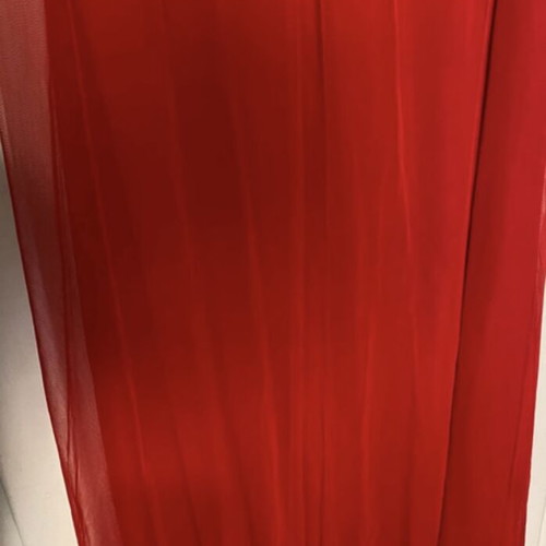 Red dress new, adjustable straps, tulle overlay, fits up to large