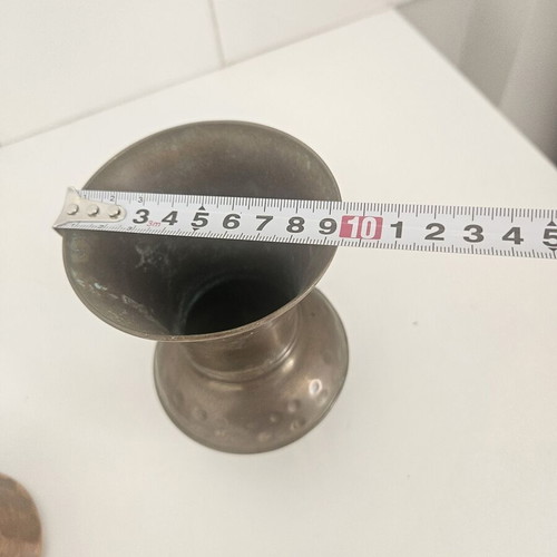Decorative vase and container with brass handles like new