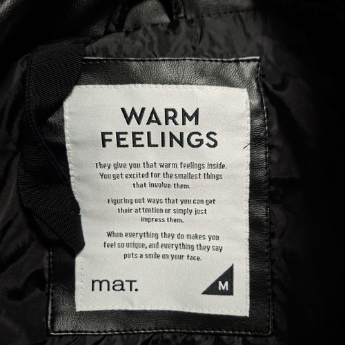 Mat Fashion black jacket like new, medium plus size, leather details