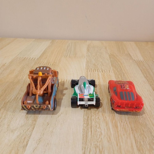 Disney Pixar collectible cars Mc Queen, Francesco Bernoulli and Mater like new