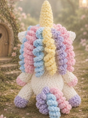 Handmade knitted unicorn new