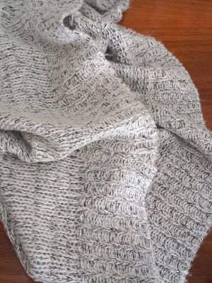 Gray neck scarf with subtle sequins