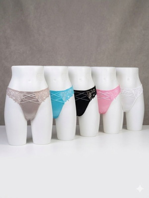 Women's lingerie set 5 pieces multicolor new, sizes large and medium