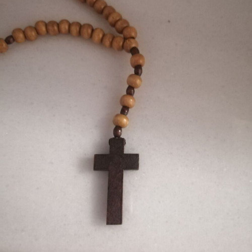 Rosary prayer beads 32cm like new, brown