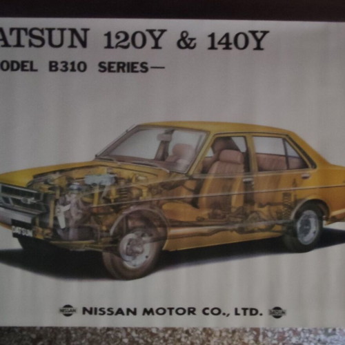 Datsun Sunny B310 Cutaway Vintage Poster 120Y & 140Y
