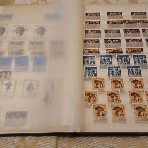 Classic Greek Stamp Album used, 1960s-70s collection