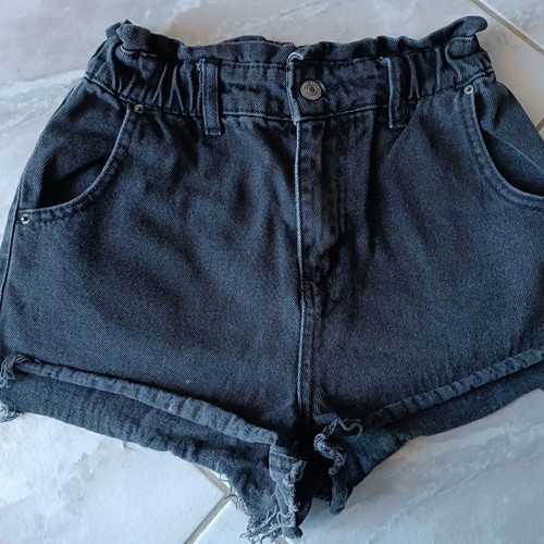High-waisted Pink Woman denim shorts XS like new, black