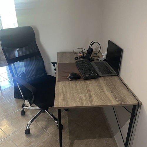 Desk and chair set, soft chair for home office or study