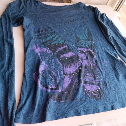 Lynne wool and viscose sweater like new, size S, blue turquoise