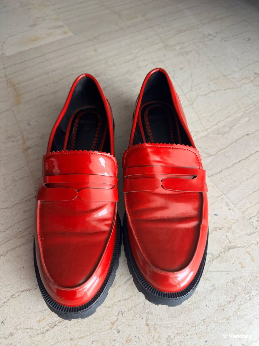Bershka Loafers red size 39 like new shoes -  10,00 - Vendora.cy
