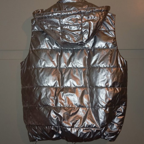 BF & GF sleeveless jacket silver metallic used XL